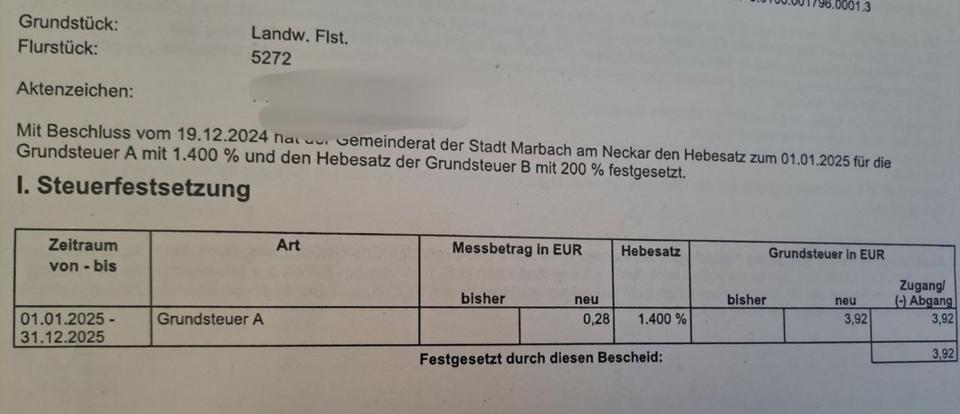 Grundstück Marbach am Neckar - 19.999&euro; | Angebot:25368945