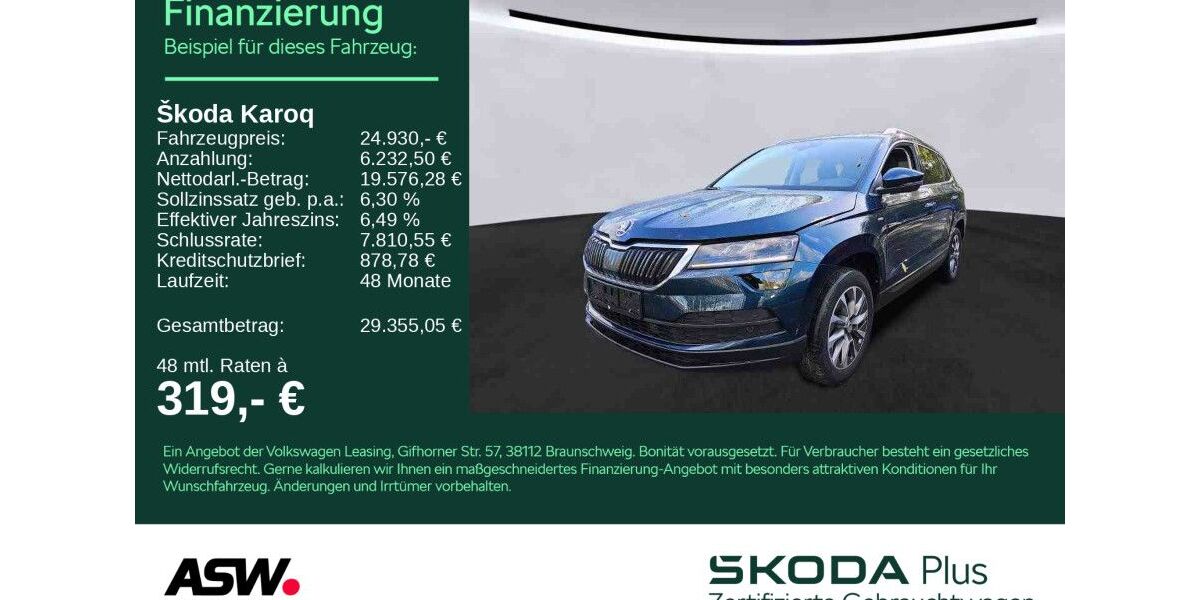 Skoda Karoq 58.500 km 24.930 € Bad Rappenau 74906