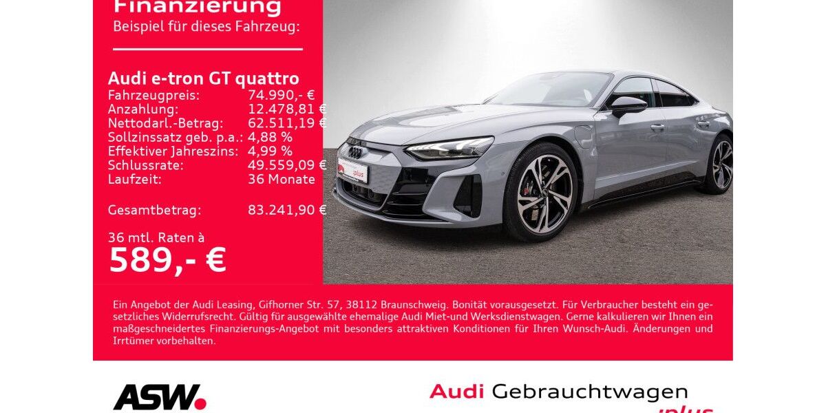 Audi e-tron GT 15.800 km 69.990 &euro; Heilbronn 74074