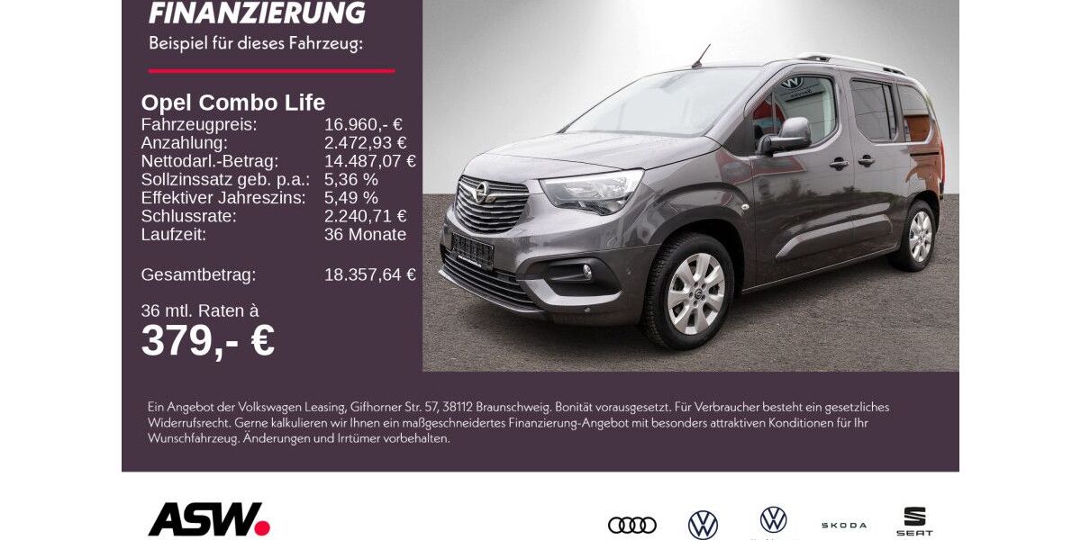Opel Combo Life 43.300 km 13.990 &euro; Weinsberg 74189