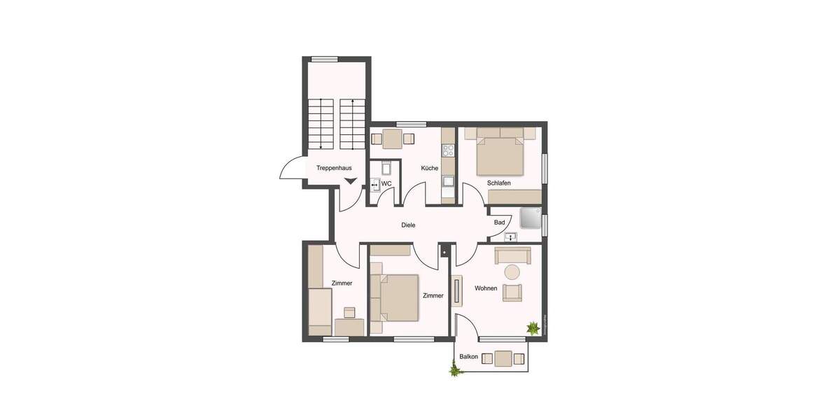 Etagenwohnung Asperg - 4 Zimmer, 82 m&sup2;, 229.000&euro; | Angebot:25608438