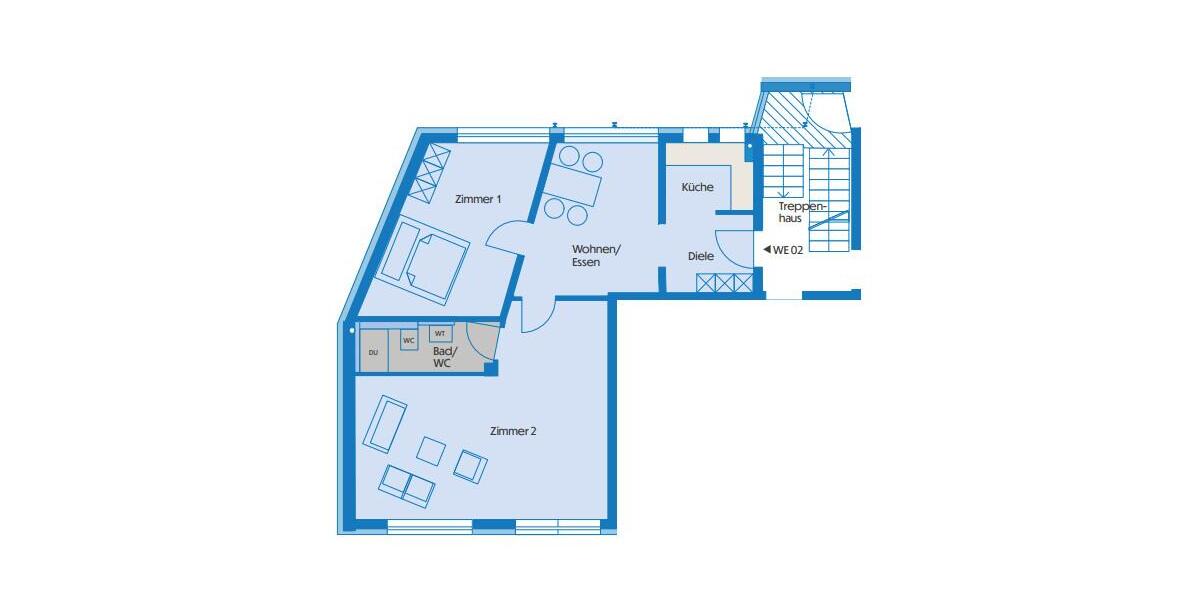 Erdgeschoßwohnung Bietigheim-Bissingen Bissingen - 2.5 Zimmer, 74 m&sup2;, 1.230&euro; | Angebot:26300226