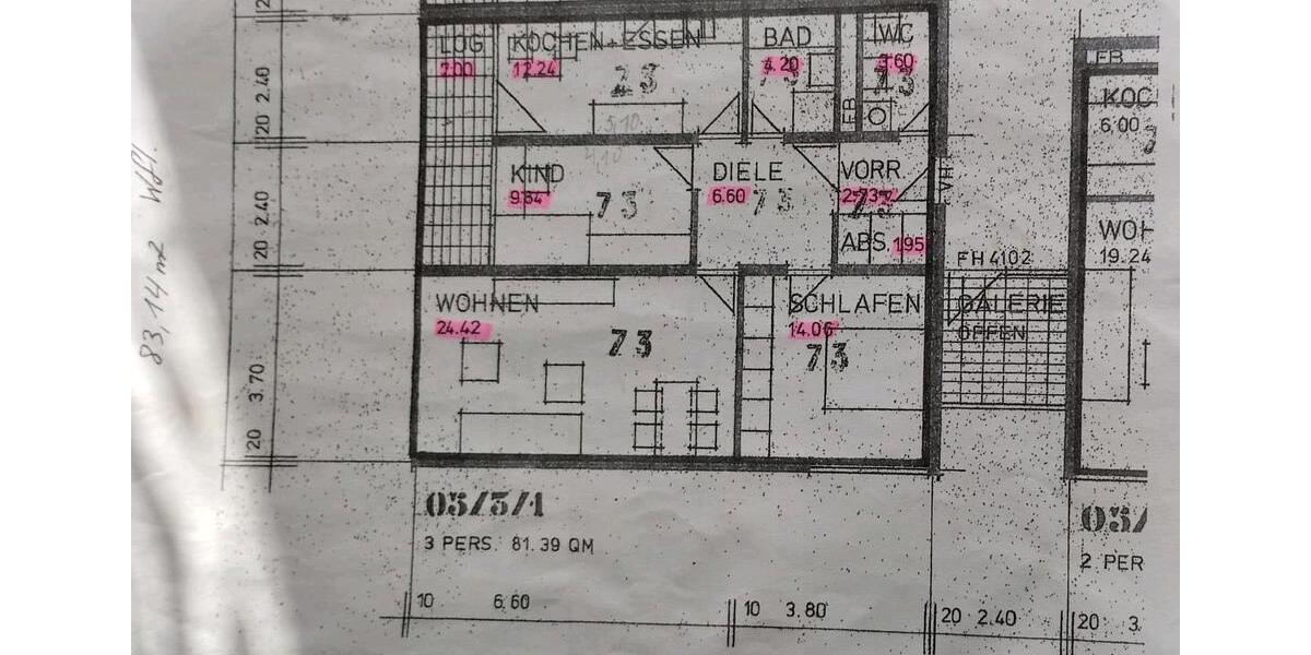 Etagenwohnung Heilbronn Horkheim - 3 Zimmer, 83 m&sup2;, 290.000&euro; | Angebot:26874993