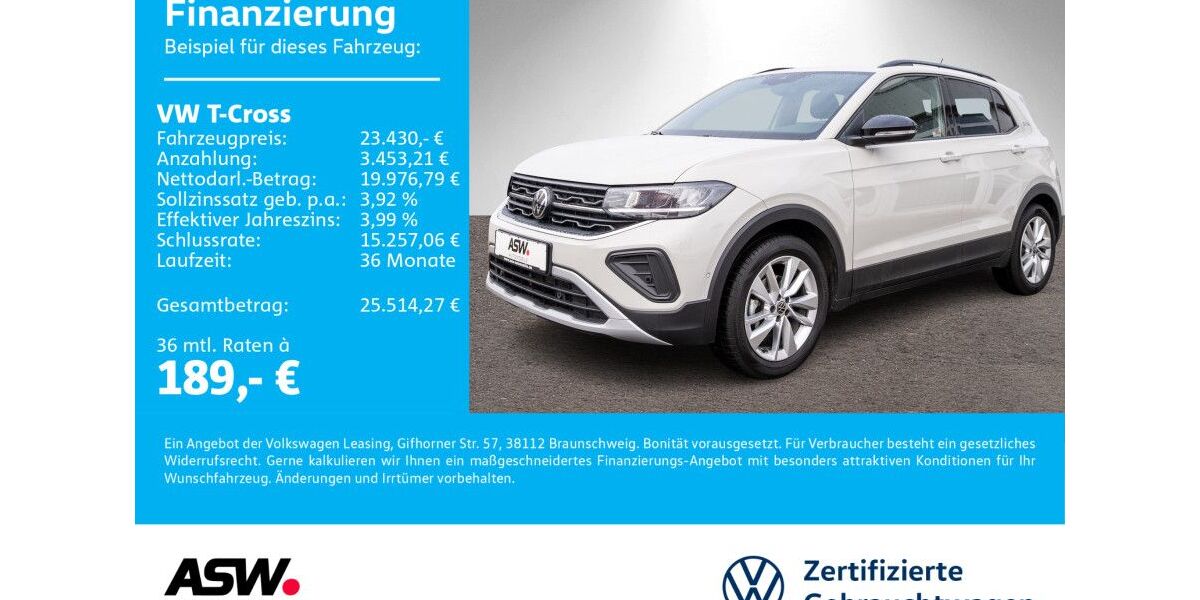 VW T-Cross 17.000 km 22.760 &euro; Sinsheim 74889