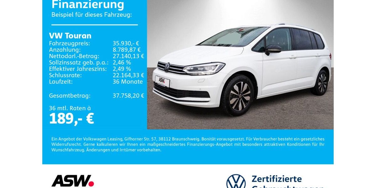 VW Touran 18.700 km 35.930 &euro; Sinsheim 74889