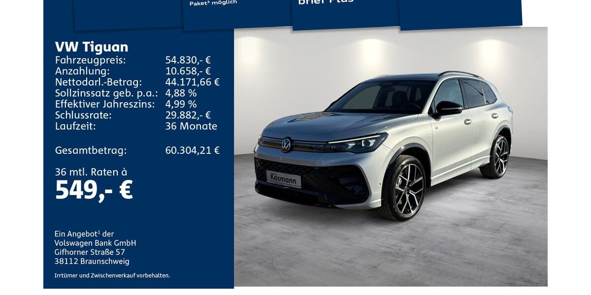 VW Tiguan 14.321 km 54.830 &euro; Mosbach 74821