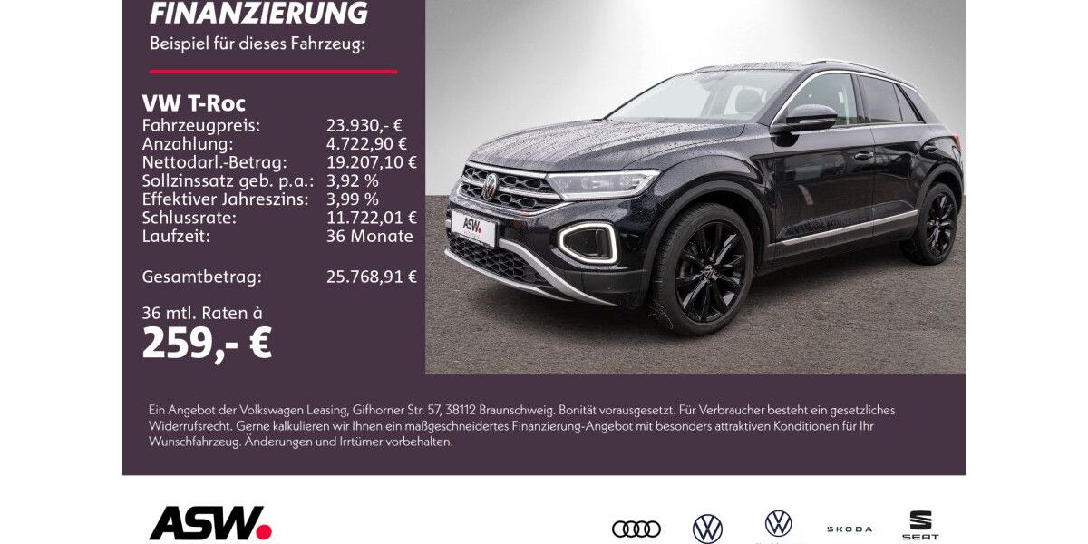 VW T-Roc 92.600 km 23.930 &euro; Weinsberg 74189