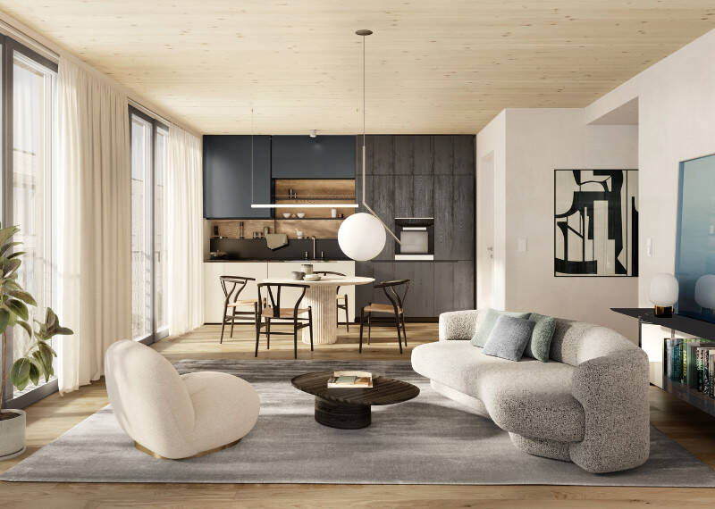 Etagenwohnung Heilbronn Kernstadt - 2 Zimmer, 52 m&sup2;, 374.000&euro; | Angebot:26161204