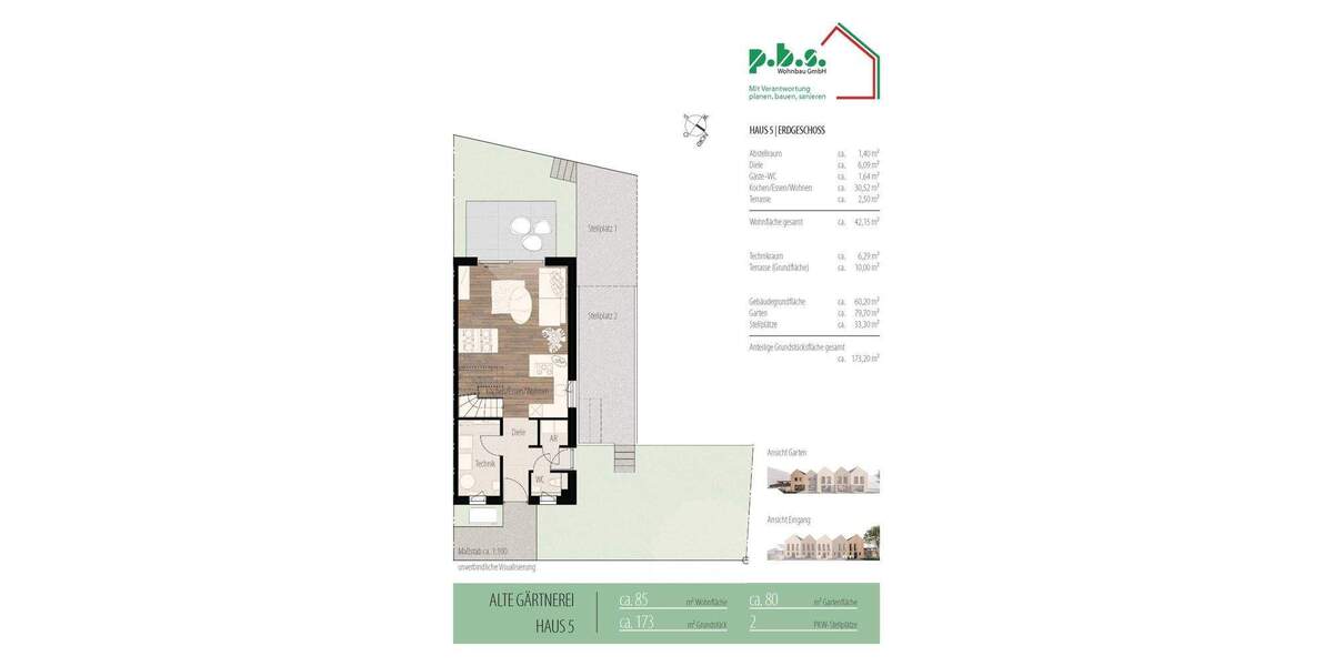 Reihenendhaus Brackenheim Dürrenzimmern - 4 Zimmer, 85 m&sup2;, 525.000&euro; | Angebot:25660975