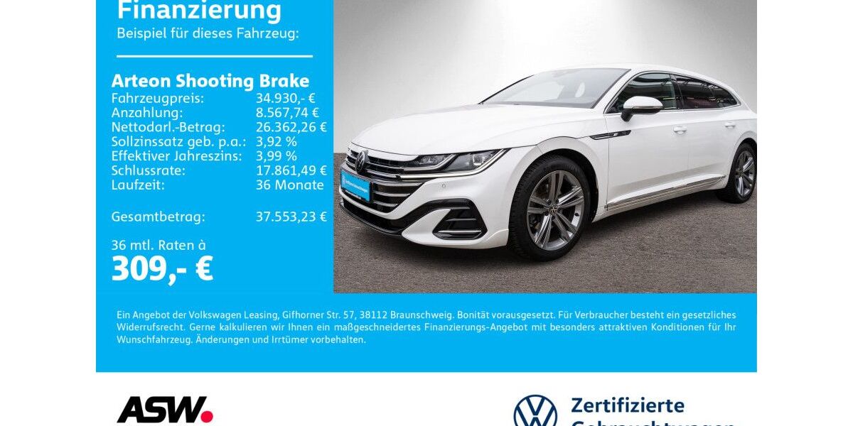 VW Arteon 53.600 km 34.430 € Neckarsulm 74172