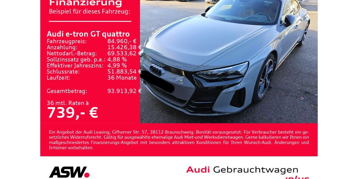 Audi e-tron GT 15.800 km 84.960 &euro; Heilbronn 74074