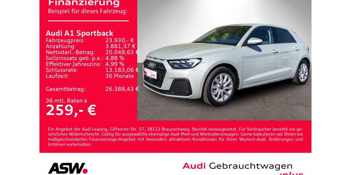 Audi A1 4.700 km 22.660 &euro; Heilbronn 74074