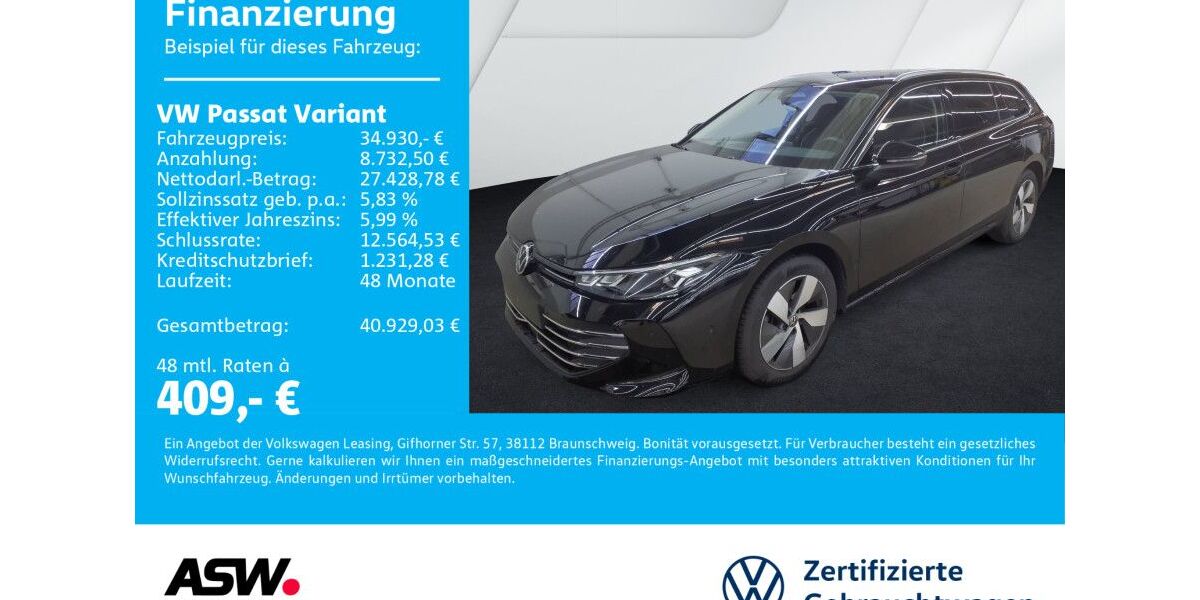 VW Passat Variant 26.500 km 34.930 &euro; Neckarsulm 74172
