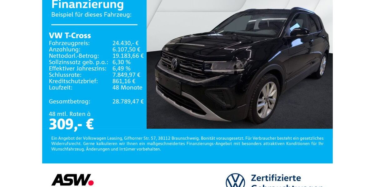 VW T-Cross 23.600 km 24.430 &euro; Bad Rappenau 74906