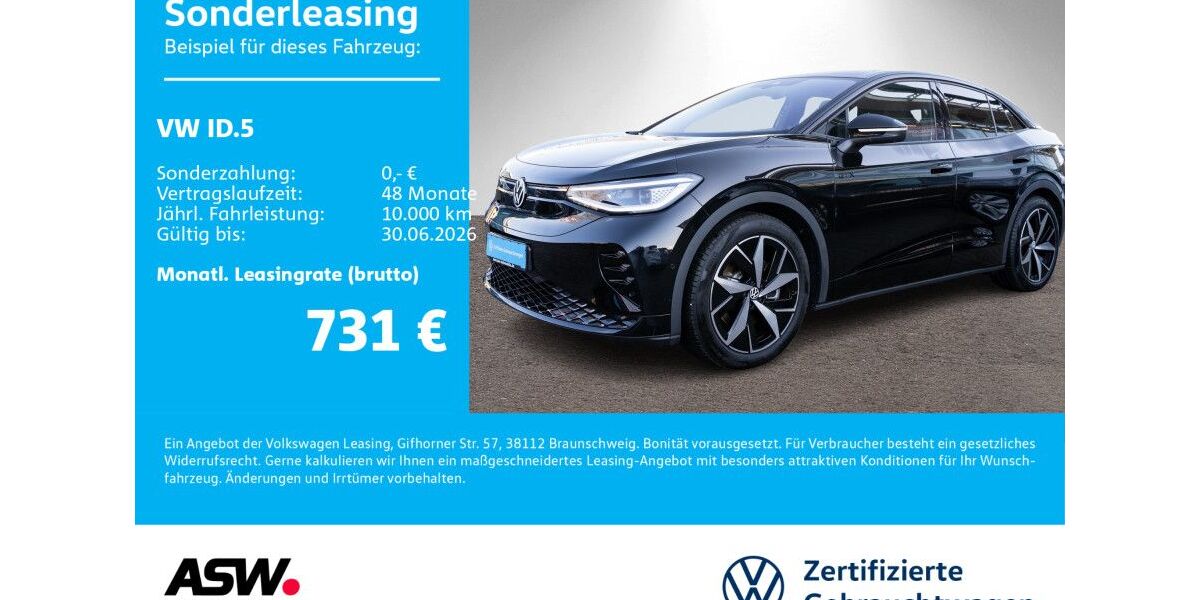 VW ID.5 29.990 km 43.330 &euro; Neckarsulm 74172