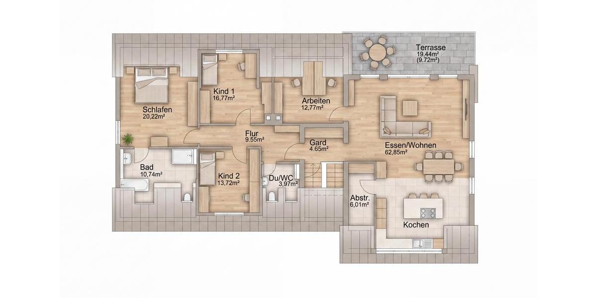 Dachgeschoßwohnung Bad Rappenau - 5 Zimmer, 167 m&sup2;, 749.000&euro; | Angebot:26834044