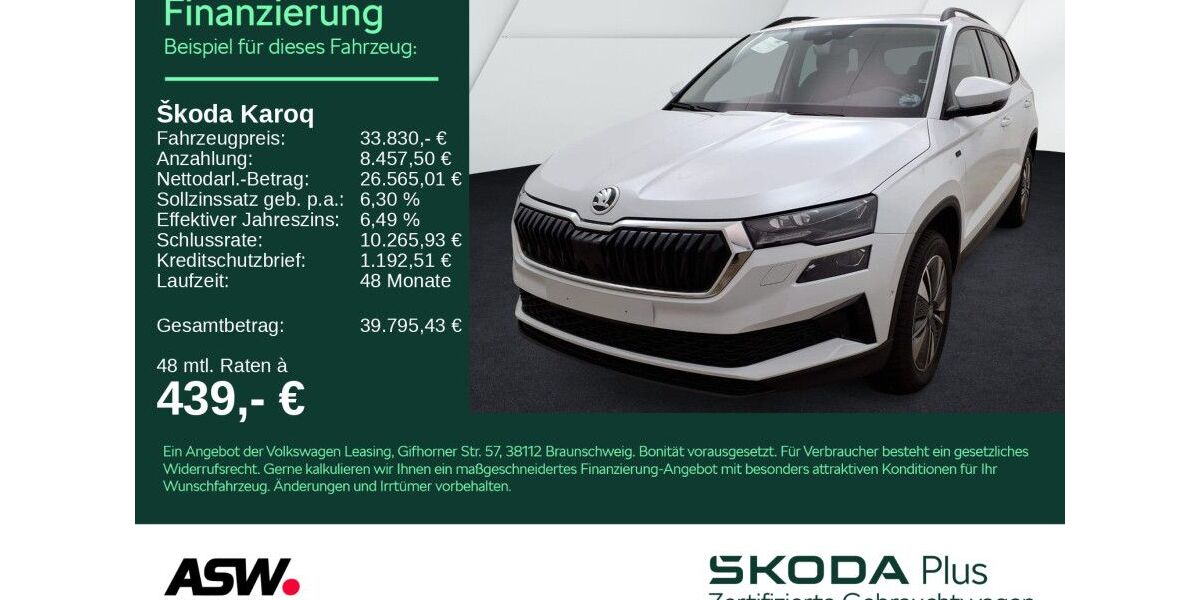 Skoda Karoq 17.600 km 33.830 € Heilbronn 74076