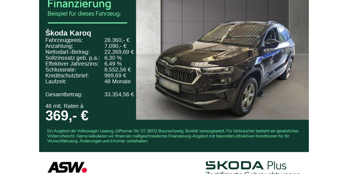 Skoda Karoq 76.400 km 27.360 &euro; Heilbronn 74076