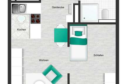 Wohnung zum Kaufen in Oedheim 166.000 € 41.27 m² 2 zimmer