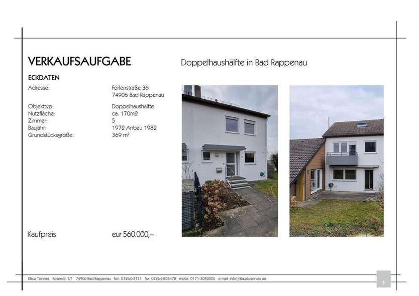 Haus zum Kaufen in Bad Rappenau 560.000 € 155 m²