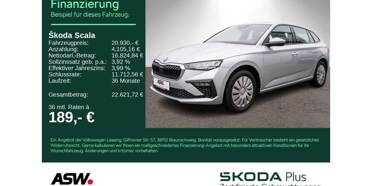 Skoda Scala 22.300 km 20.930 &euro; Heilbronn 74076
