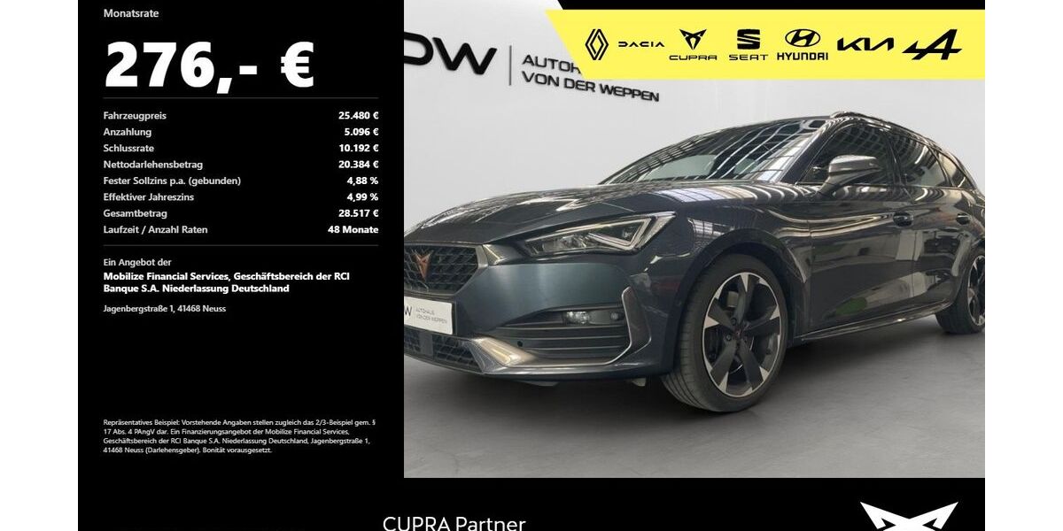 Cupra Leon 71.700 km 25.480 &euro; Heilbronn 74076