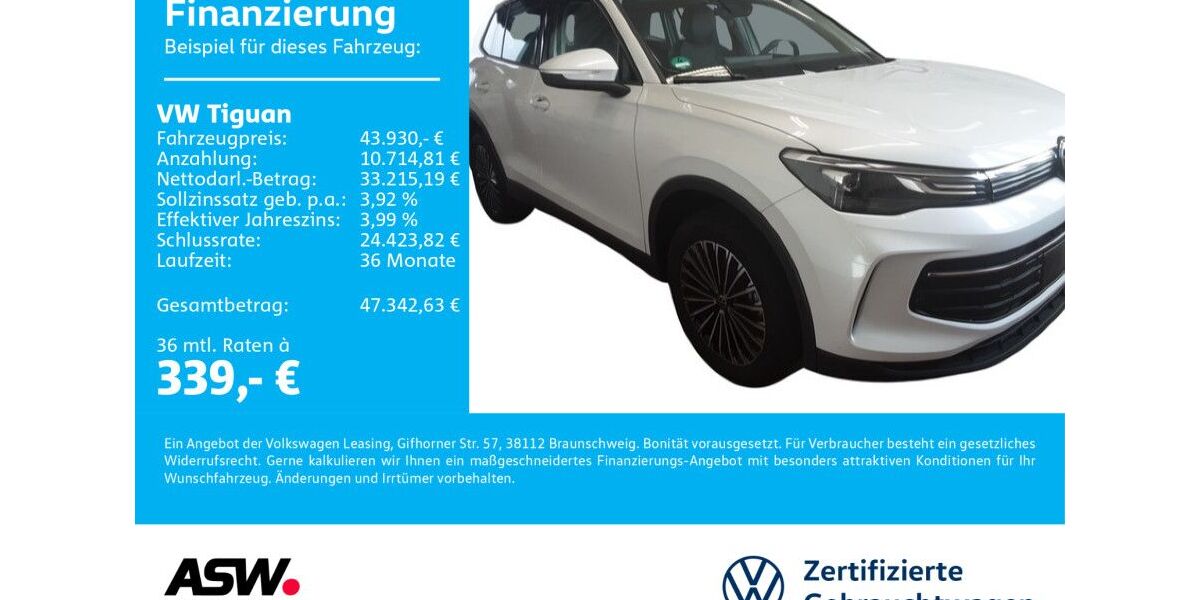 VW Tiguan 14.990 km 43.930 &euro; Neckarsulm 74172