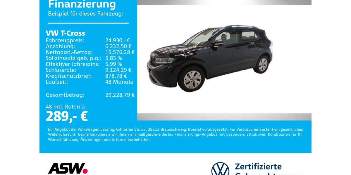 VW T-Cross 8.400 km 24.930 &euro; Sinsheim 74889