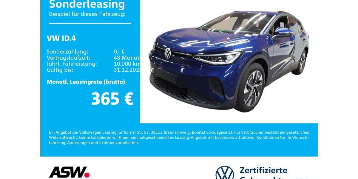 VW ID.4 13.200 km 35.830 € Neckarsulm 74172