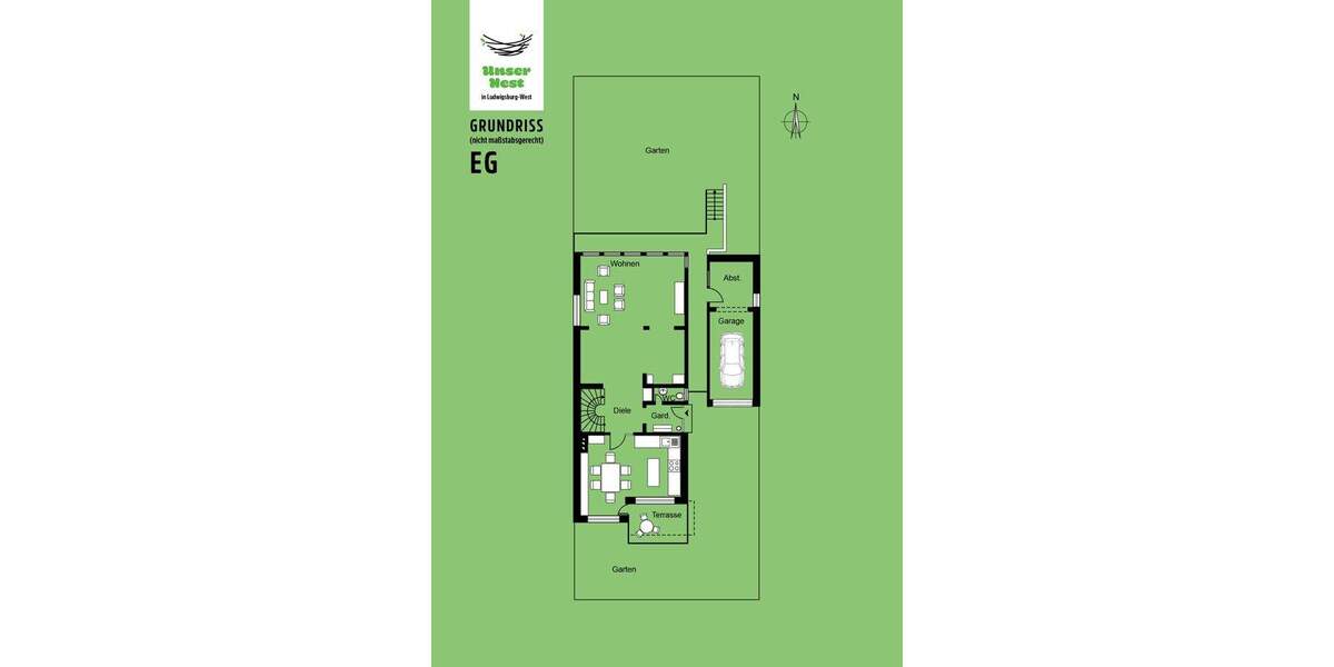 Unser Nest! Doppelhaushälfte in Ludwigsburg-West 6 zimmer