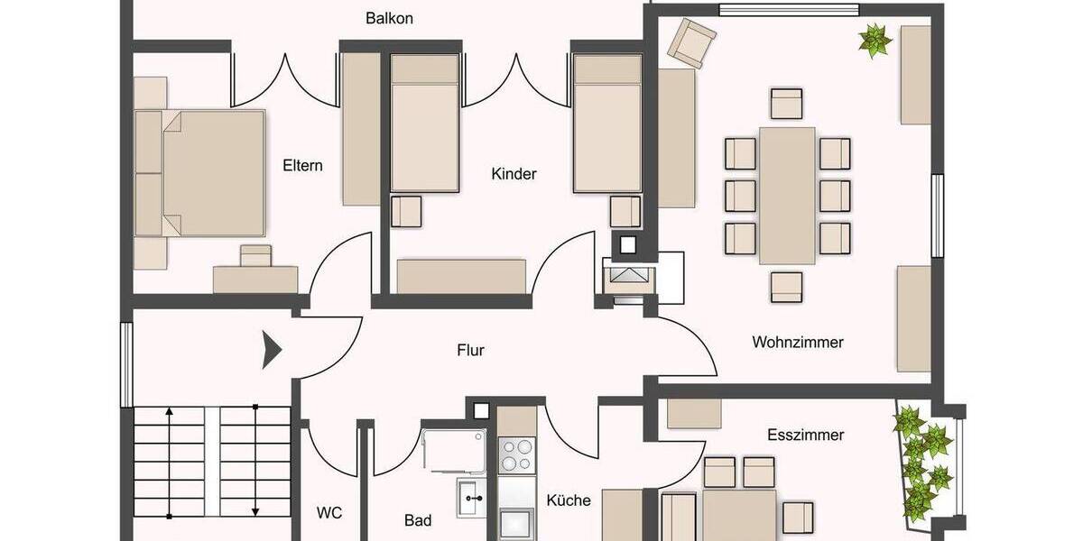 Etagenwohnung Bietigheim-Bissingen / Untermberg Untermberg - 3 Zimmer, 80 m&sup2;, 235.000&euro; | Angebot:25821508