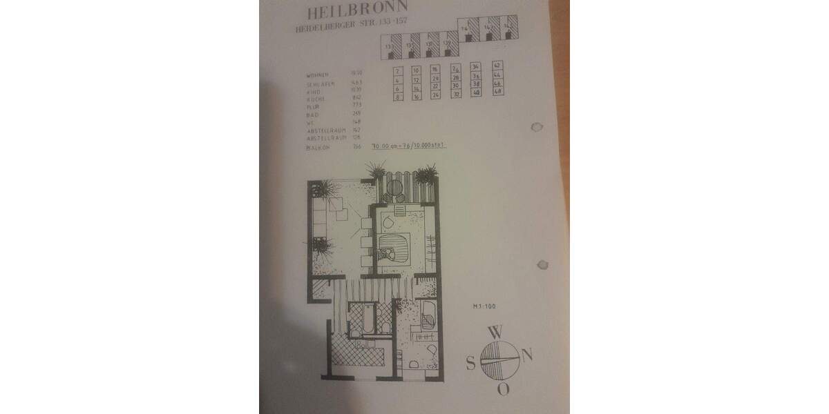 Etagenwohnung Heilbronn Böckingen - 3 Zimmer, 70 m&sup2;, 225.000&euro; | Angebot:25178517