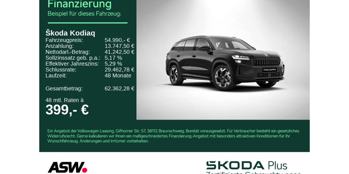 Skoda Kodiaq 4.500 km 54.990 &euro; Heilbronn 74076