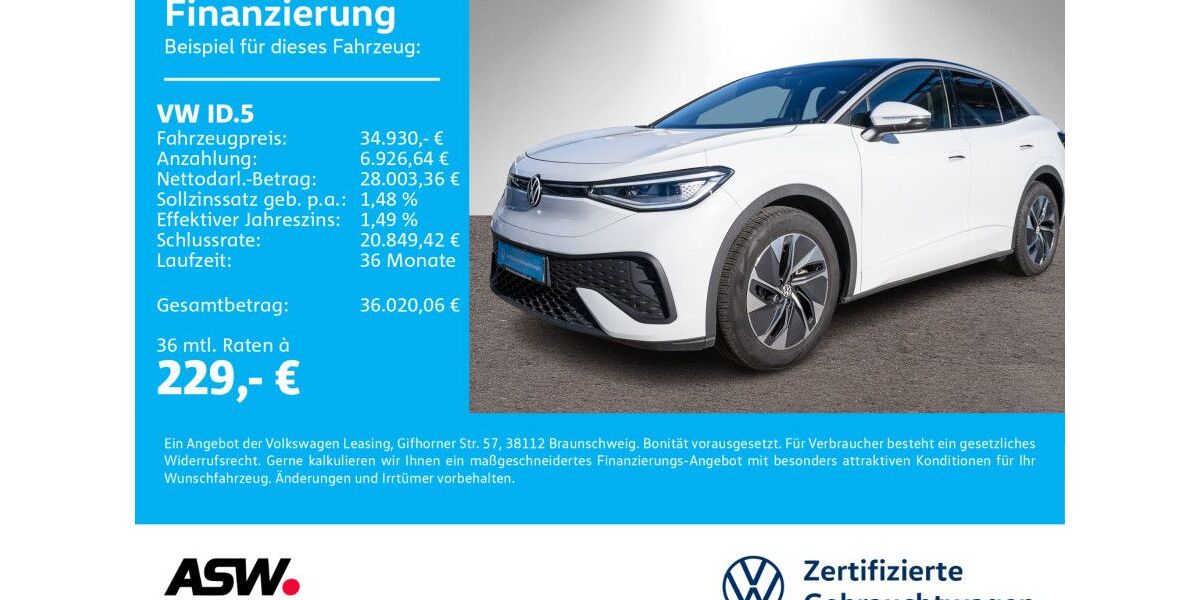 VW ID.5 17.990 km 34.930 &euro; Neckarsulm 74172