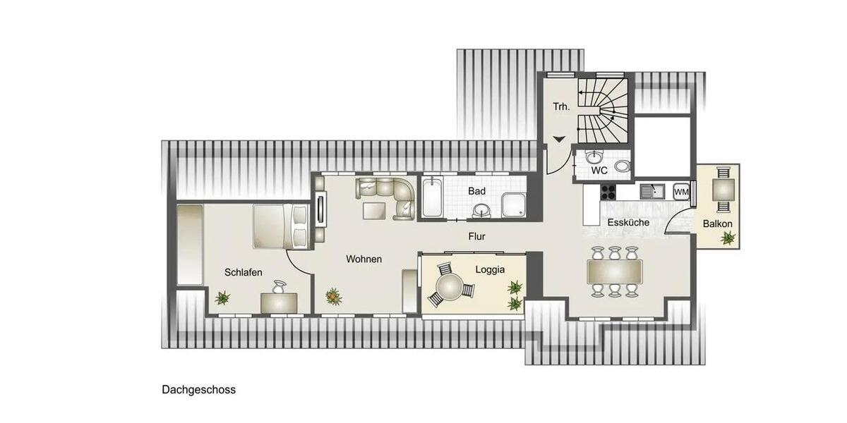 Dachgeschoßwohnung Pfedelbach - 3 Zimmer, 80 m&sup2;, 245.000&euro; | Angebot:26413205