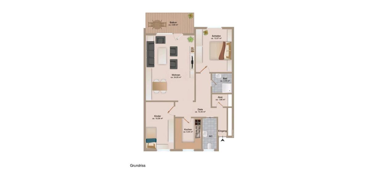 Erdgeschoßwohnung Sachsenheim - 3 Zimmer, 75 m&sup2;, 325.000&euro; | Angebot:24836038