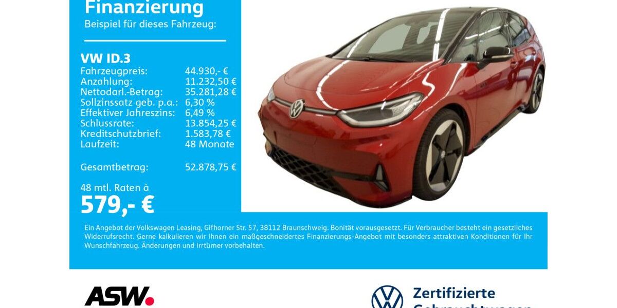 VW ID.3 4.900 km 43.930 &euro; Bad Rappenau 74906