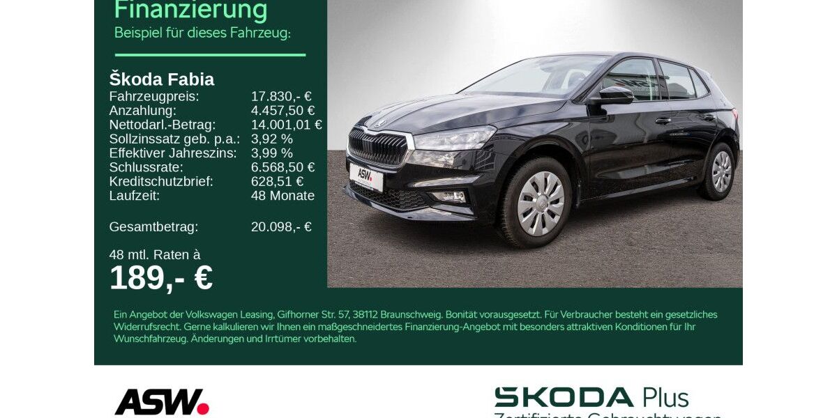Skoda Fabia 9.999 km 17.830 &euro; Sinsheim 74889