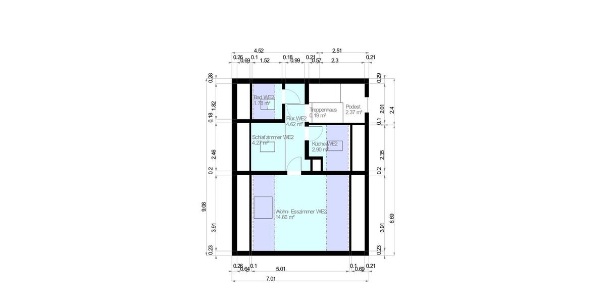 Dachgeschoßwohnung Ingersheim - 1.5 Zimmer, 40 m&sup2;, 550&euro; | Angebot:24465154