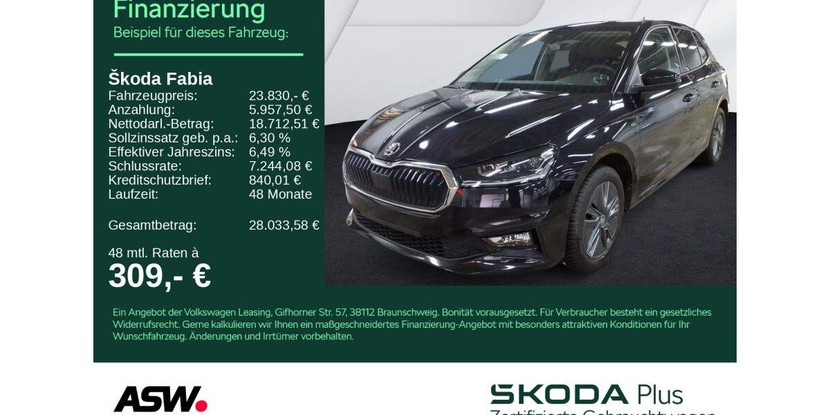 Skoda Fabia 24.800 km 23.830 &euro; Bad Rappenau 74906