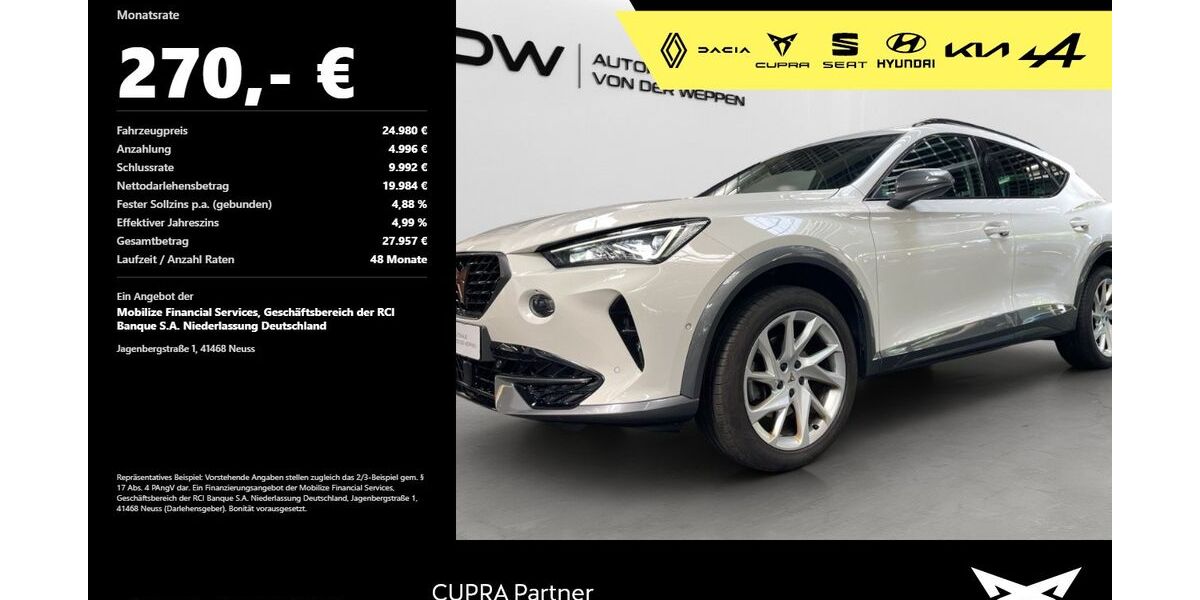 Cupra Formentor 45.800 km 24.480 &euro; Heilbronn 74076