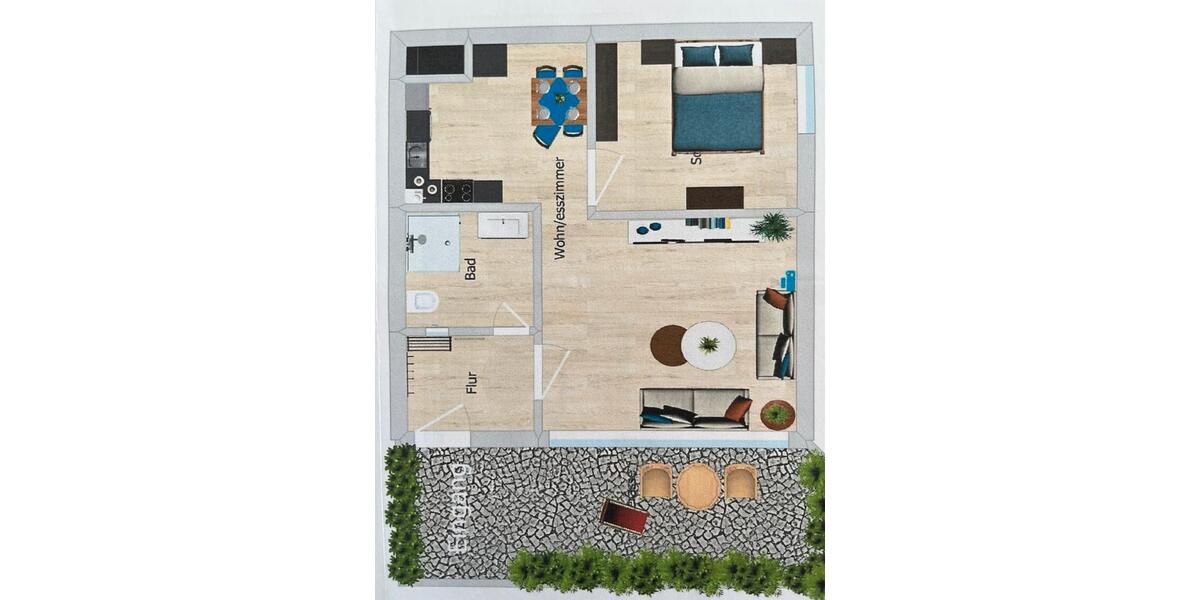 Erdgeschoßwohnung Untereisesheim - 2 Zimmer, 55 m&sup2;, 750&euro; | Angebot:25547180