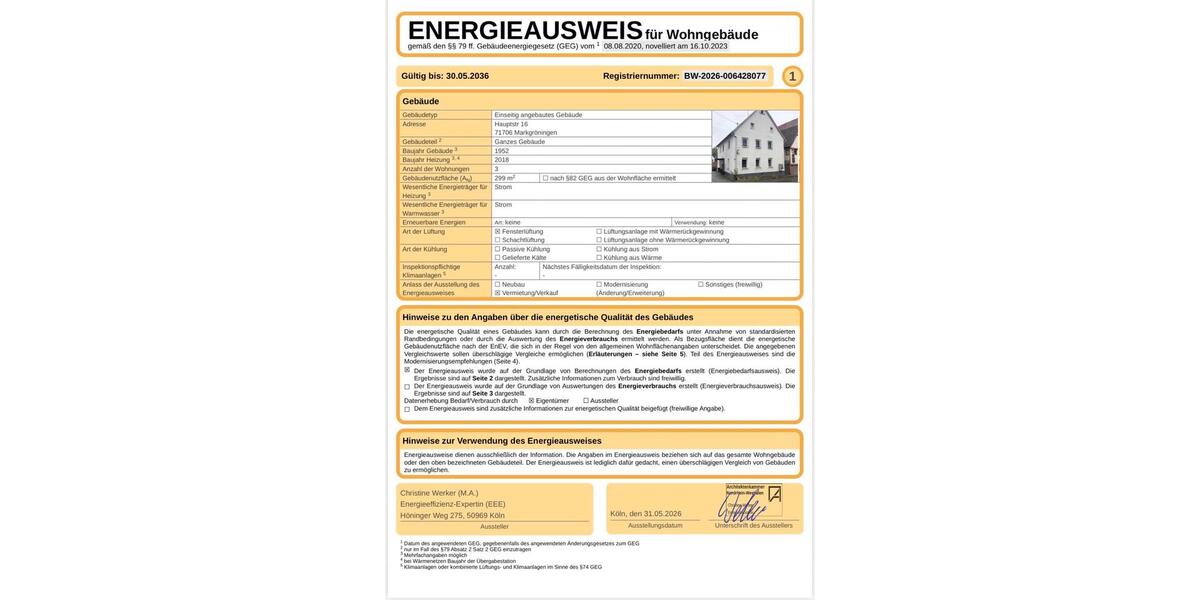 Mehrfamilienhaus, Wohnhaus Markgröningen - 13 Zimmer, 250 m&sup2;, 535.000&euro; | Angebot:26855693
