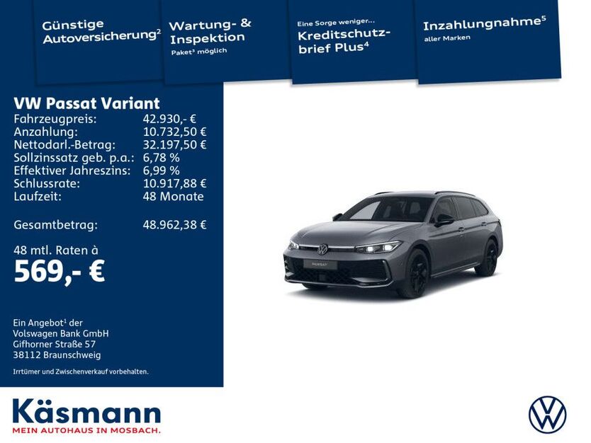 VW Passat Variant 22.500 km 42.930 € Mosbach 74821