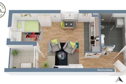 Wohnung zum Kaufen in Heilbronn 95.000 € 40 m² 1.5 zimmer