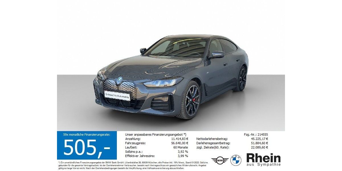 BMW i4 11.907 km 56.480 &euro; Heilbronn 74076