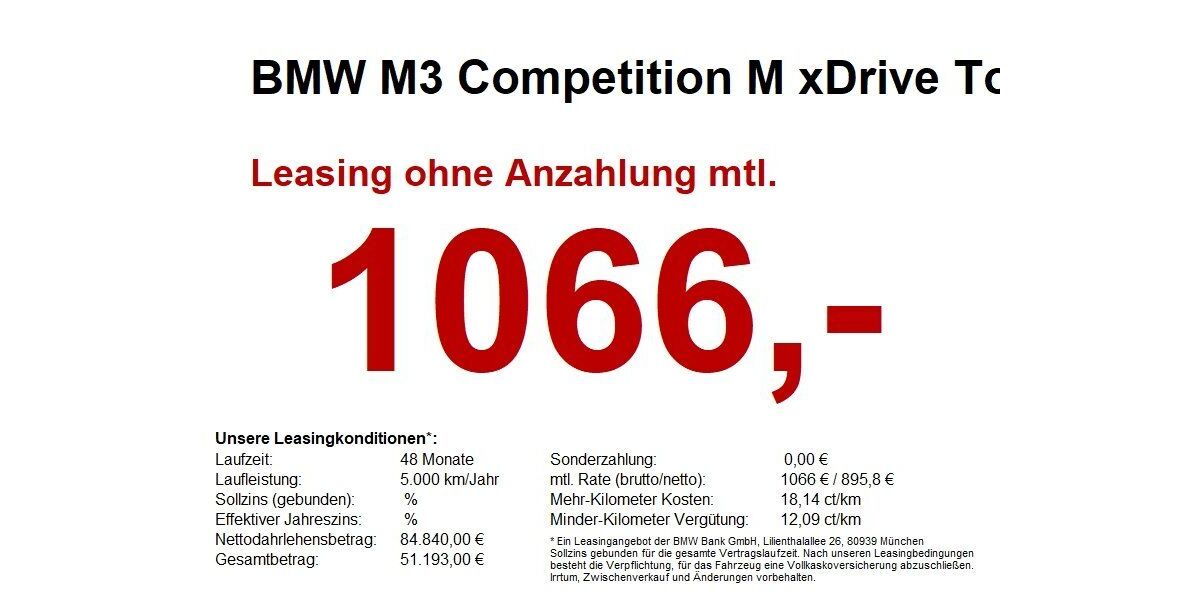 BMW M3 8.851 km 84.840 € Heilbronn 74076