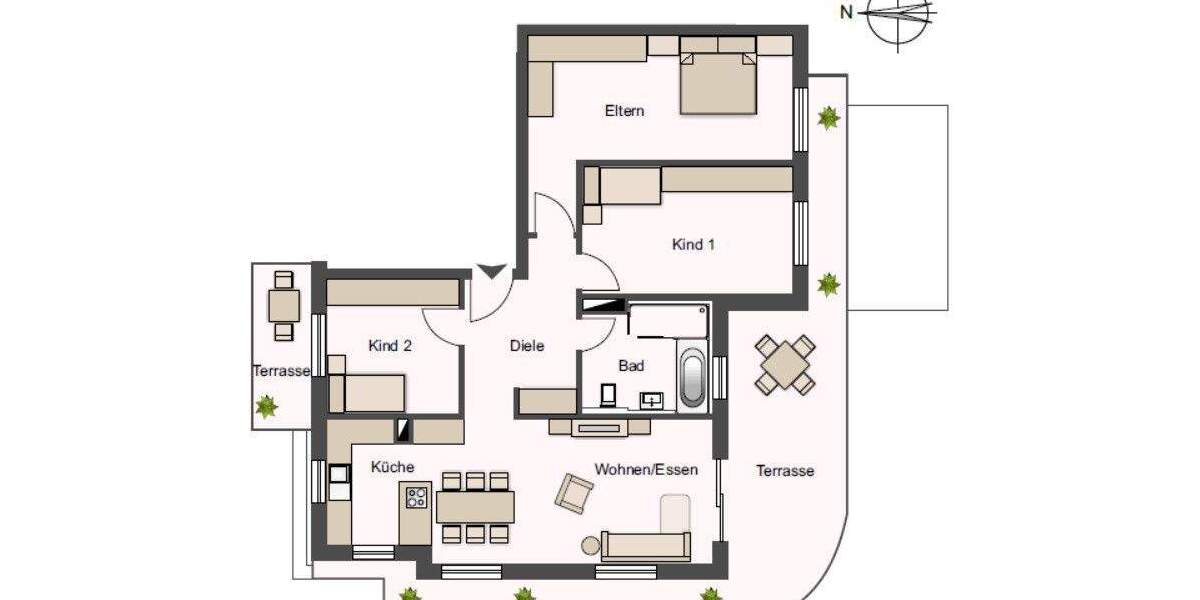 Etagenwohnung Auenstein-Ilsfeld Auenstein - 4 Zimmer, 114 m&sup2;, 1.700&euro; | Angebot:25701383