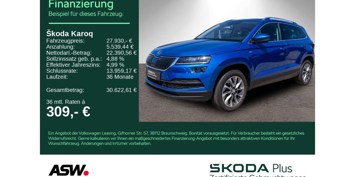 Skoda Karoq 49.600 km 27.930 &euro; Bad Rappenau 74906