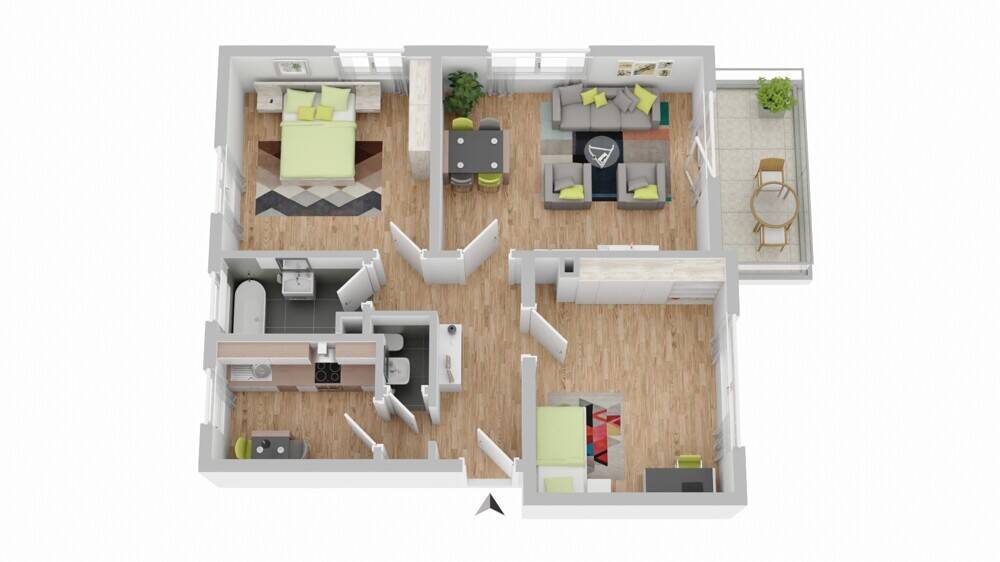 Etagenwohnung Möglingen - 3 Zimmer, 82 m&sup2;, 249.000&euro; | Angebot:26345874